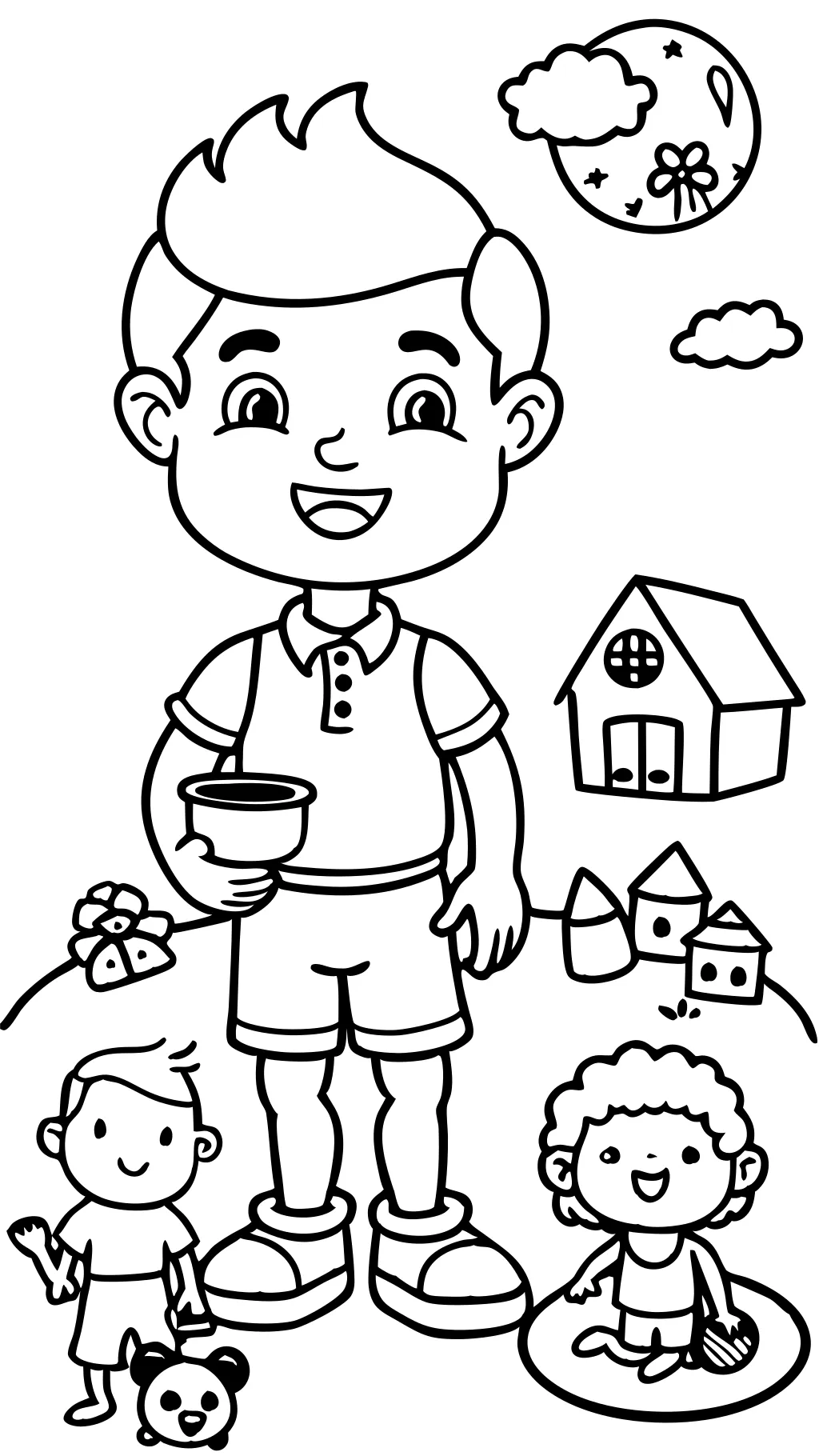 coloriages de papa mignon